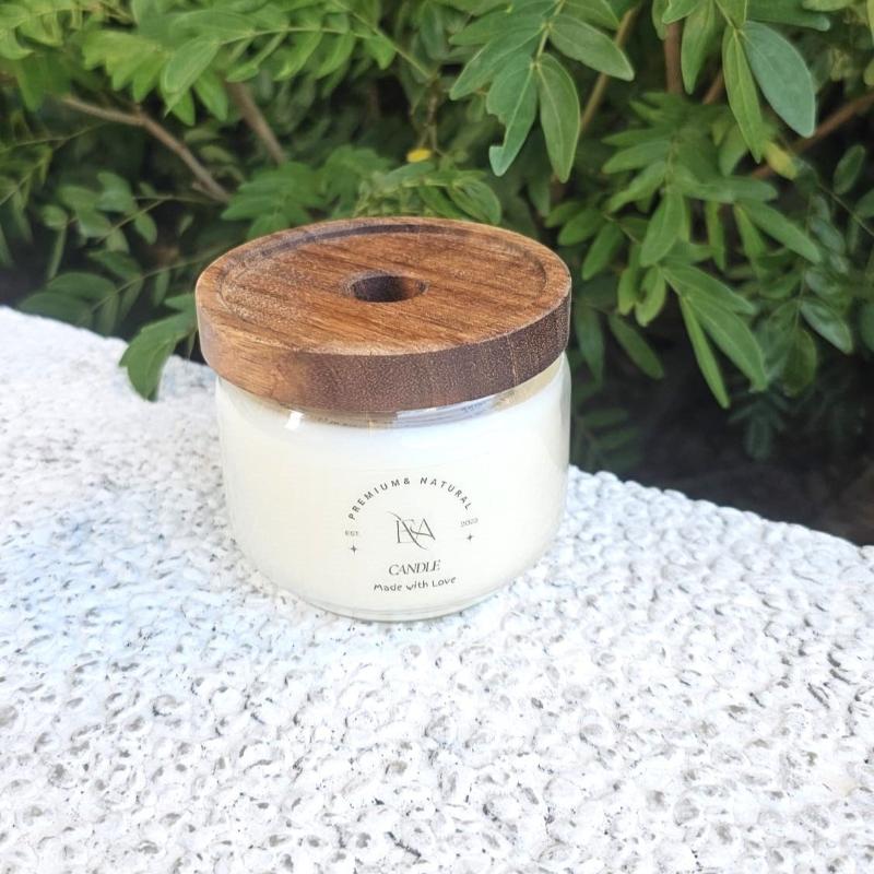 Eva HK Store心靈放鬆香薰蠟燭，天然成分，帶有木質蓋，增添放鬆氛圍